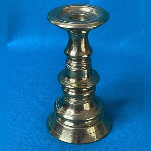 🕯️Solid Brass 6”  Candleholder. Holds Pillars and Tapers. Very heavy weight.🕯️